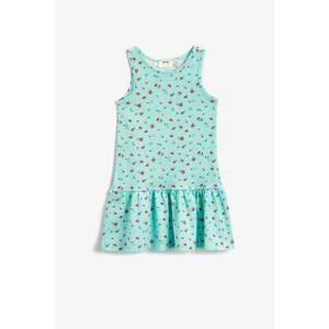 Koton Girl's Green Patterned/7D7 Dress