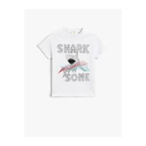 Koton Shark Print Short Sleeve T-Shirt Cotton