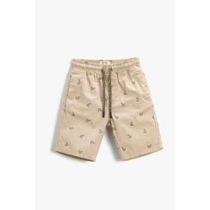 Koton Boys Beige Patterned Shorts & Bermuda