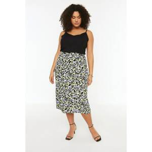 Trendyol Curve Black Patterned Woven Skirt
