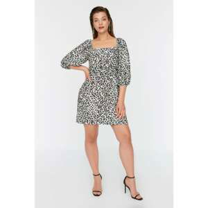 Trendyol Curve Leopard Patterned Belted Woven Dress