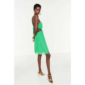 Trendyol Green Waist Detailed Chiffon Dress