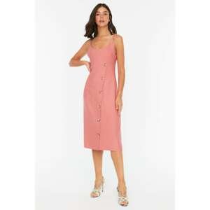 Trendyol Pink Button Detailed Dress