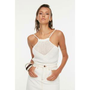 Trendyol Ecru Tricot Halter Collar Beach Blouse