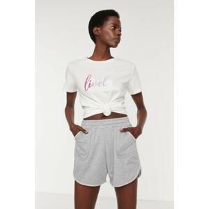Trendyol Gray Knitted Shorts & Bermuda