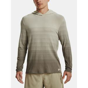 Under Armour Sweatshirt UA Seamless LUX Hoodie-BRN - Mens