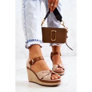 Women's Sandals On Wedge Big Star JJ274939 Beige