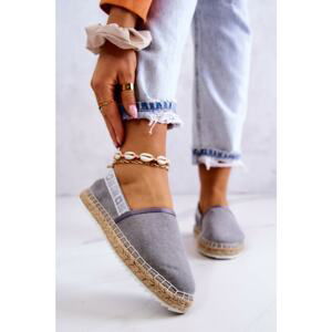 Women's espadrilles Slip-on Big Star - light gray