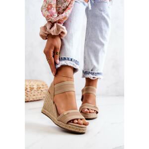 Women's Sandals On Wedge Big Star JJ274978 Beige