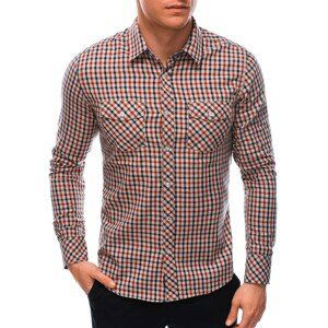 Edoti Men's shirt with long sleeves K673