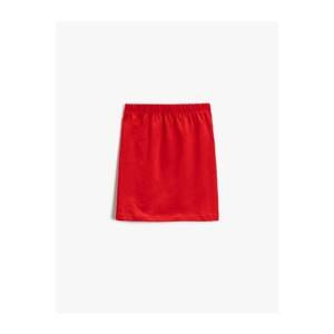 Koton Basic Straight Skirt Cotton Elastic Waist