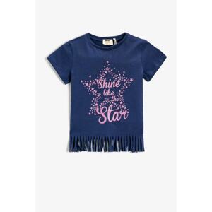 Koton Girl's Medium Indigo T-Shirt