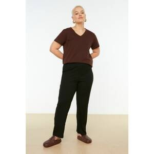 Trendyol Curve Black Camisole Knitted Pants