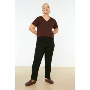 Trendyol Curve Black Camisole Knitted Pants