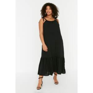 Trendyol Curve Black Strap Woven Dress