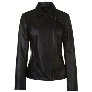 Firetrap Blackseal Embroidered Leather Jacket