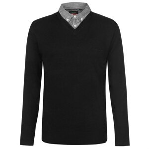 Pánsky sveter Pierre Cardin Mock V Neck Knit