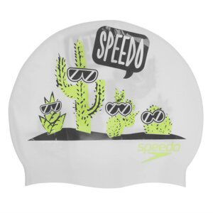 Speedo Slogan Print Swim Cap Juniors