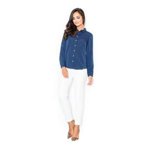 Figl Woman's Shirt M384 Navy Blue