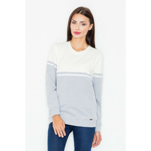 Figl Woman's Hoodie M511 Grey-Ecru