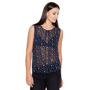 Katrus Woman's Blouse K139 Navy Blue