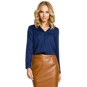 Made Of Emotion Woman's Blouse M063 Navy Blue