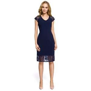 Made Of Emotion Woman's Dress M273 Navy Blue