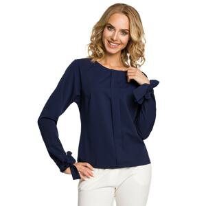 Made Of Emotion Woman's Blouse M322 Navy Blue