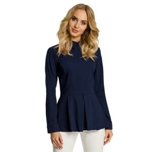 Made Of Emotion Woman's Blouse M339 Navy Blue