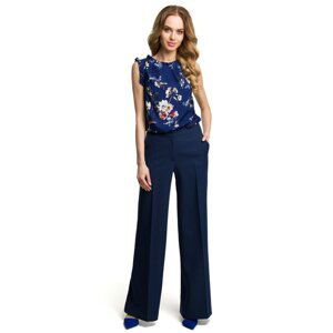 Made Of Emotion Woman's Pants M378 Navy Blue