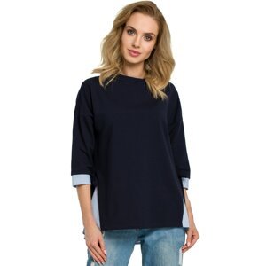 Made Of Emotion Woman's Sweatshirt M386 Navy Blue