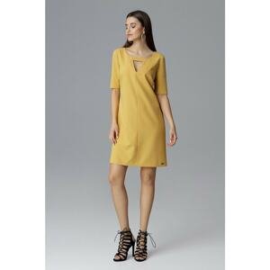Figl Woman's Dress M634 Mustard