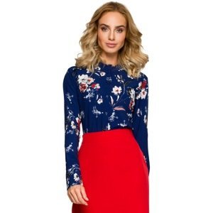 Made Of Emotion Woman's Blouse M408 Navy Blue