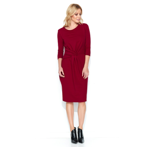 Makadamia Woman's Dress M462 Maroon