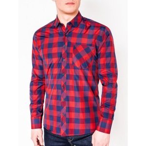 Ombre Clothing Men's check shirt with long sleeves K282