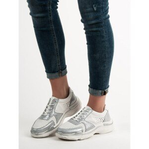 GOODIN GLITTERY LEATHER SNEAKERS