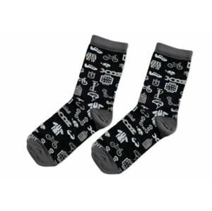 Černobílé ponožky - Bike 35-38