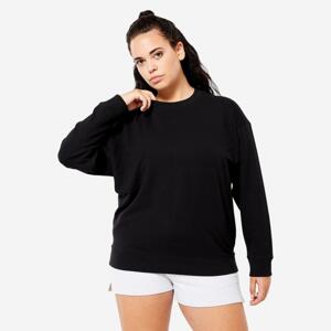 DOMYOS Dámska oversize mikina čierna 2XL