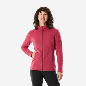QUECHUA Dámska turistická mikina MH500 fleecová ružová 2XL