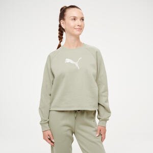 Puma dámska bavlnená crop mikina zelená L