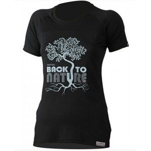 Dámske vlnené triko Lasting Back 9090 čierna XXL