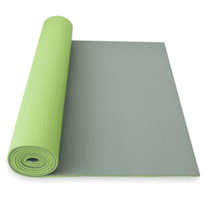 Podložka na jógu YATE yoga mat dvojvrstvová zelená / sivá