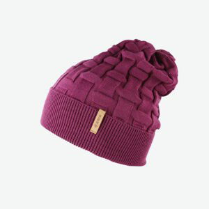 Detská pletená Merino čiapka Kama B100 144 purpurová