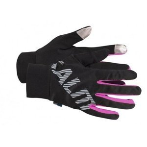Bežecké rukavice Running Gloves Black/Pink Glo XS