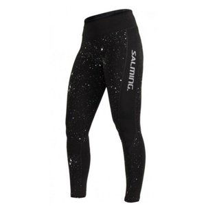 Legíny Salming Split Tights Women Black/ Silver Reflective XS