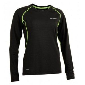 Dámske triko Salming Balance LS Tee Women Black / Sharp Lime XS