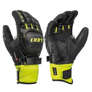 Rukavice LEKI Worldcup Race Coach Flex S GTX 649805301 black / ice / lemon 9.5