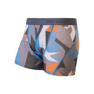 Pánske trenky Sensor MERINO Impress modrá / camo 20200009 S