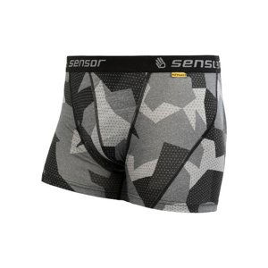 Pánske trenky Sensor MERINO Impress čierna / camo 19200022 XL