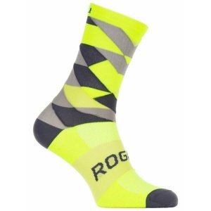 Dizajnové funkčnou ponožky Rogelli SCALE 14, reflexne žlté-čierno-šedé 007.152 XL (44-47)